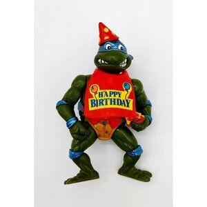 TMNT Ninja Turtle Happy Birthday Leonardo Figure Whistle Playmates Vintage 1992